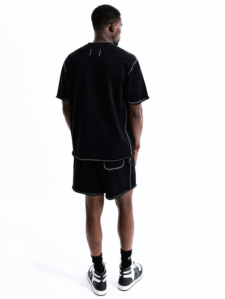 Lightweight Terry Cut-Off T-Shirt Black data-zoom-image=