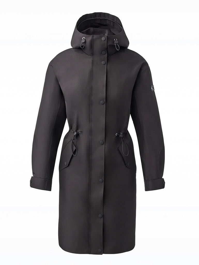 BREER Long 2-in-1 Rain Parka with Removable Liner Black data-zoom-image=