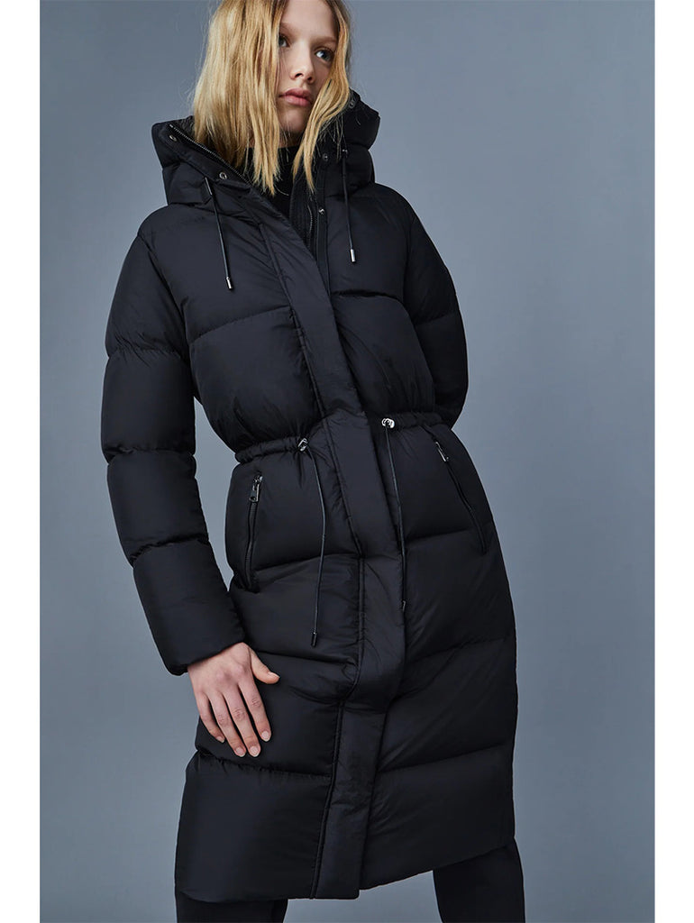 ISHANI Foil Shield Long Down with Hood Black data-zoom-image=