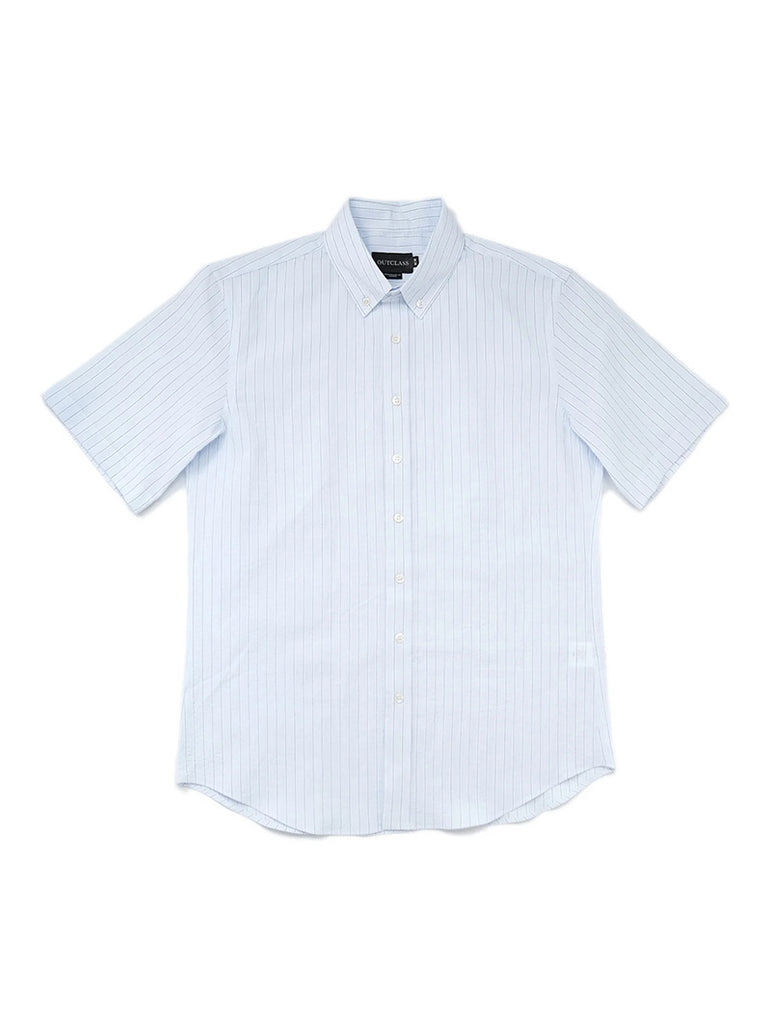 Cloud Stripe Seersucker S/S Shirt data-zoom-image=