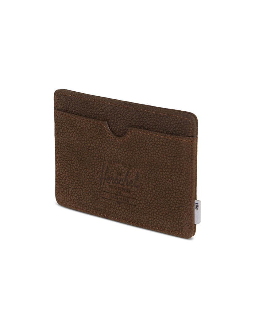 Charlie Wallet Tile Brown Pebbled Nubuck data-zoom-image=