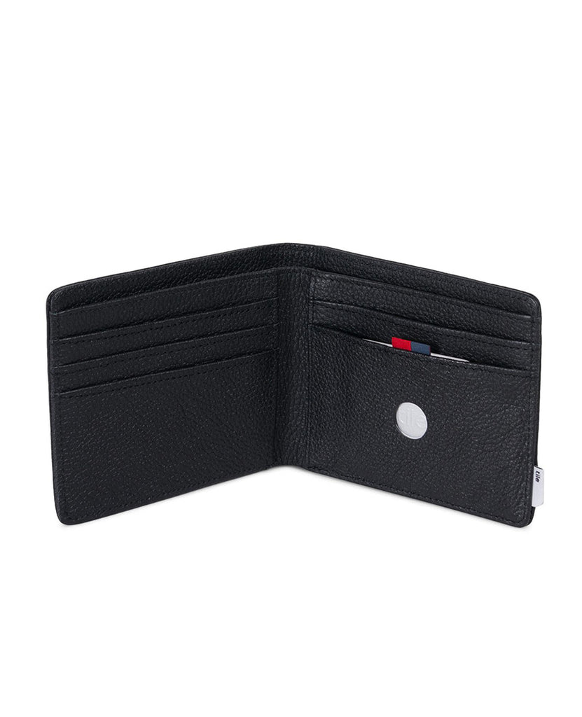 Roy Wallet Leather Tile Black Pebbled Leather data-zoom-image=