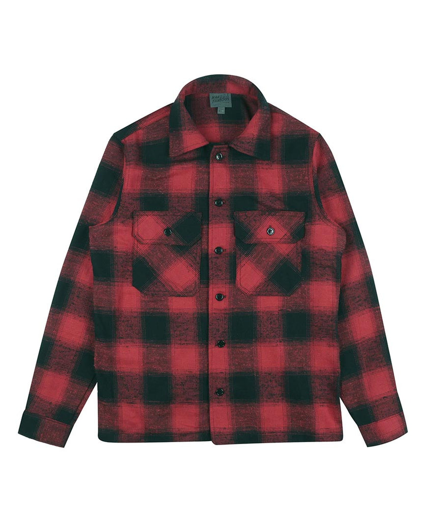 Work Shirt  Nep Buffalo Check Red Black data-zoom-image=