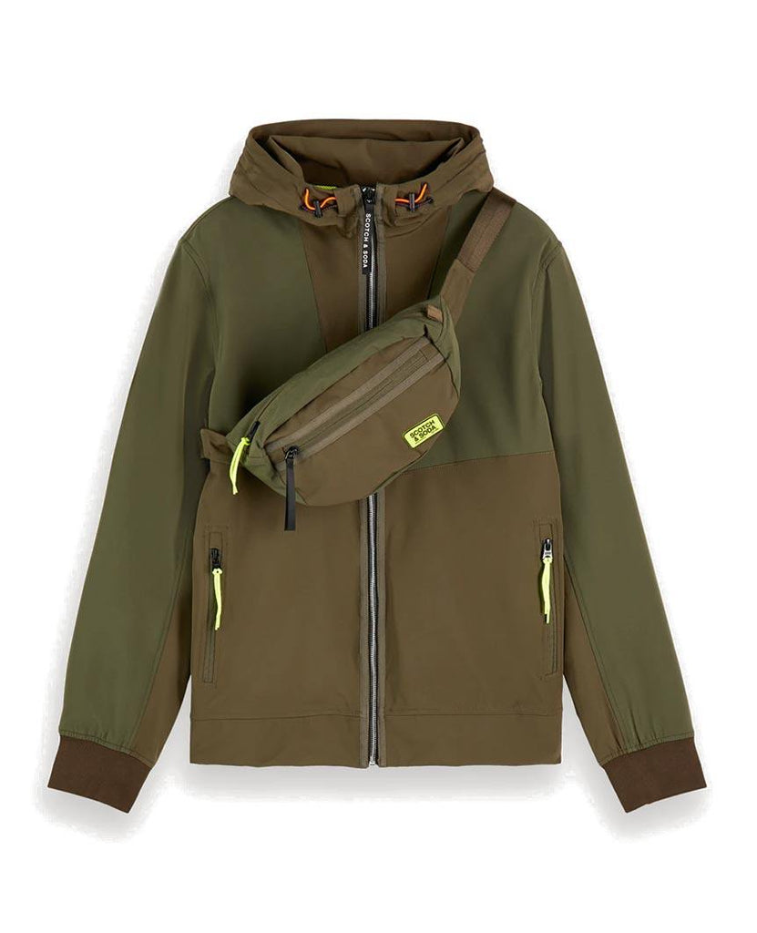 Hooded Nylon Jacket Green data-zoom-image=