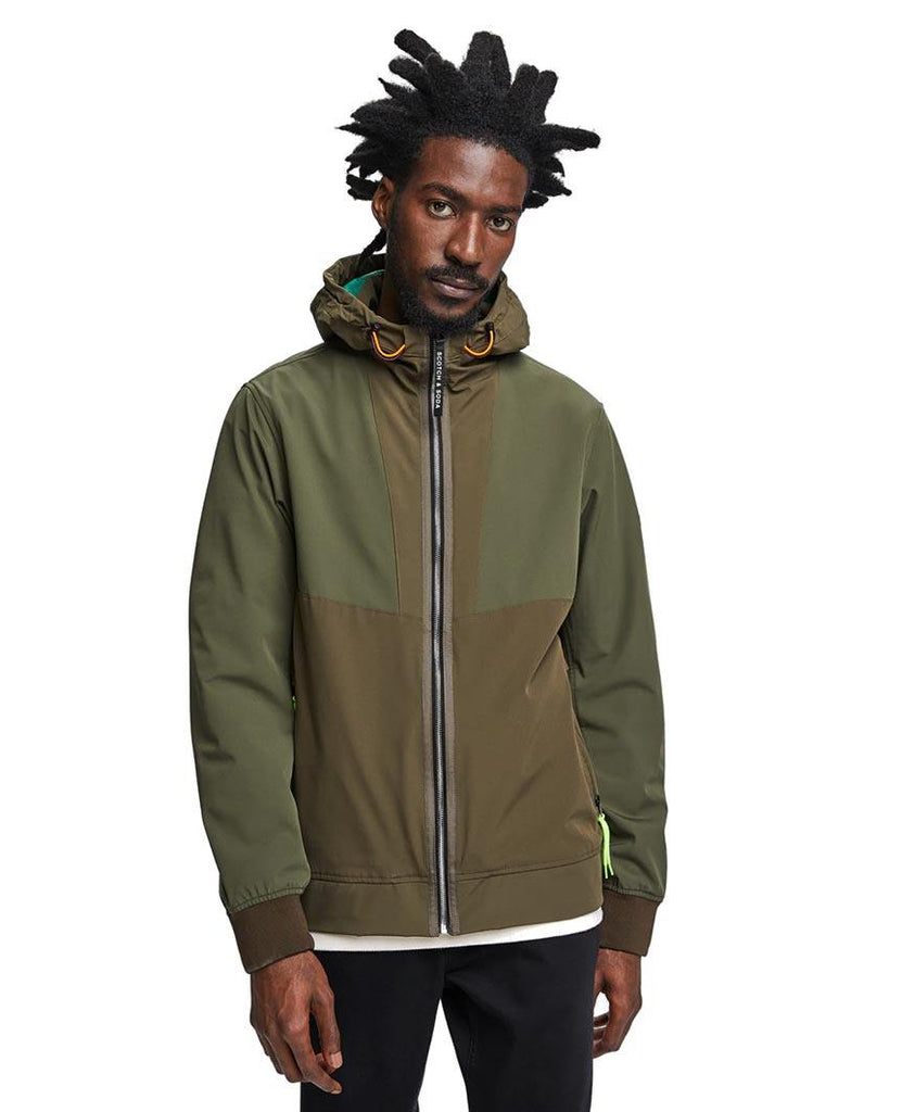Hooded Nylon Jacket Green data-zoom-image=