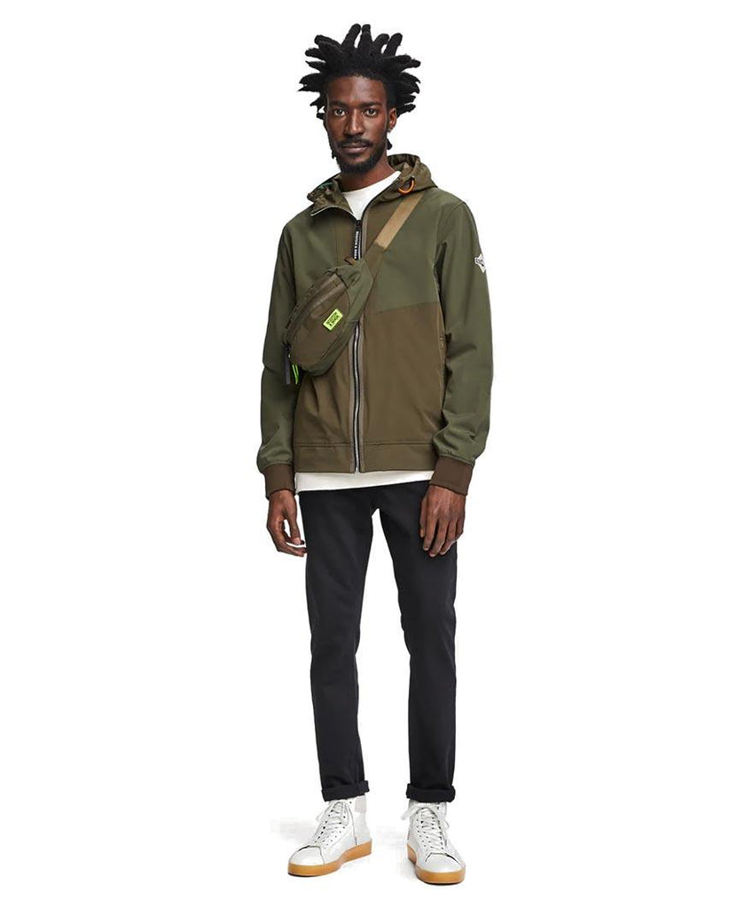 Hooded Nylon Jacket Green data-zoom-image=