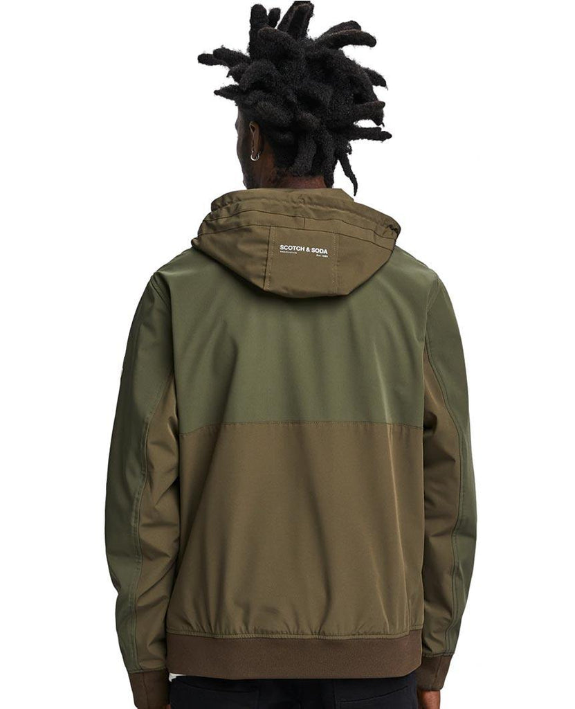 Hooded Nylon Jacket Green data-zoom-image=