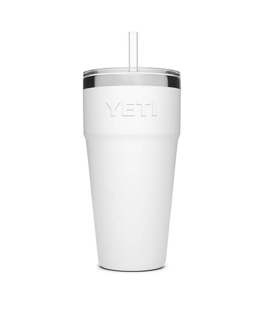Rambler 769 ML Stackable Cup with Straw Lid White data-zoom-image=