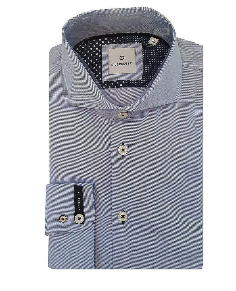 Twill Semi Spread Perfect Fit Shirts Blue data-zoom-image=