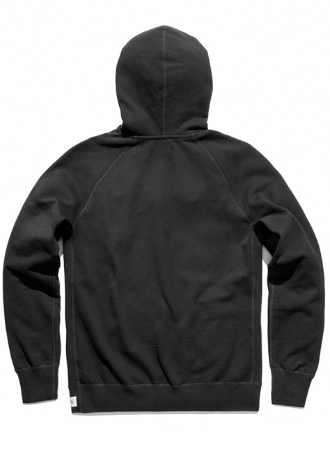 Pullover Hoodie Midweight Terry Black data-zoom-image=
