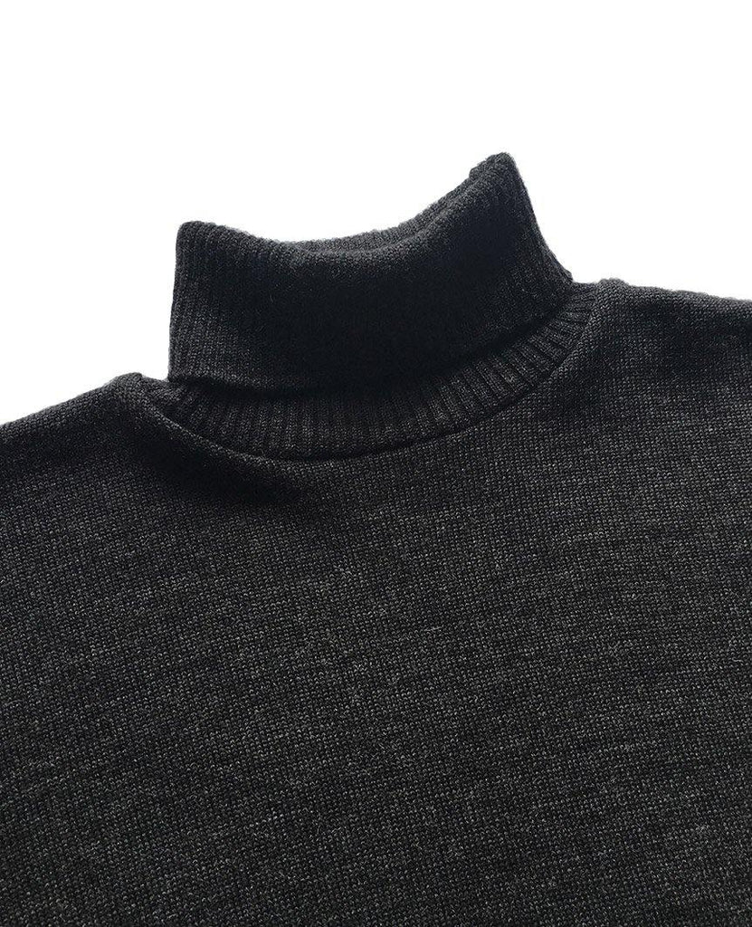 Charcoal Grey Turtleneck Shirt data-zoom-image=