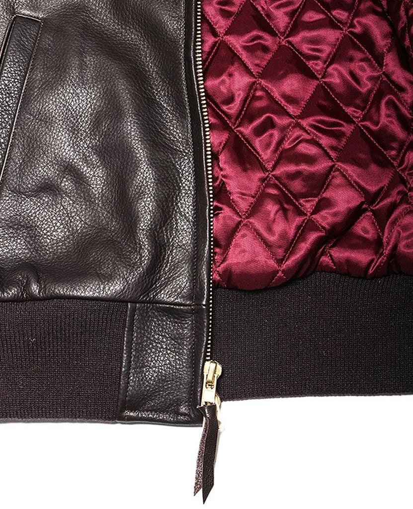 Baseball Shawl Leather Brown data-zoom-image=