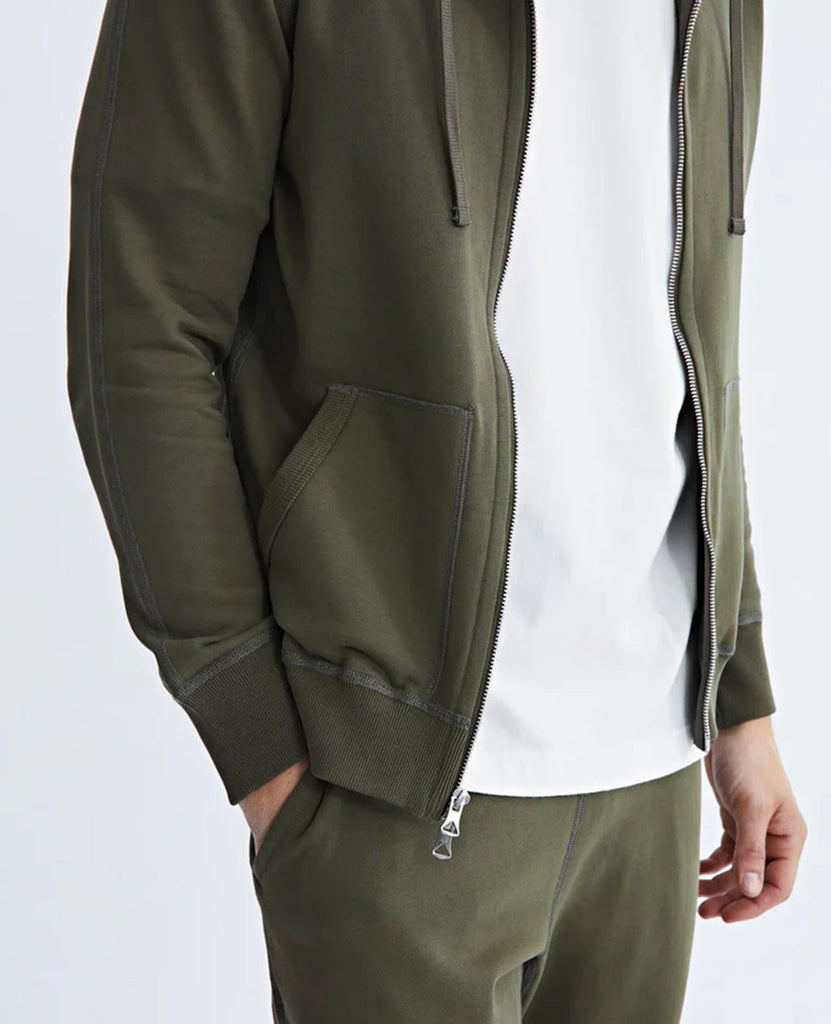 Midweight Terry Full Zip Hoodie Fir data-zoom-image=