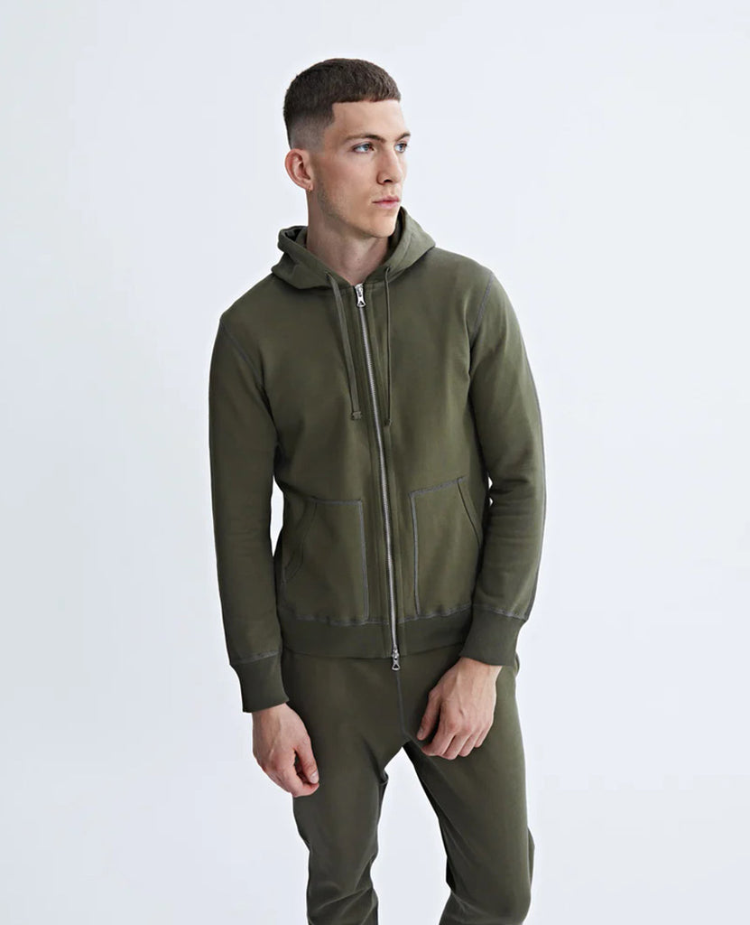 Midweight Terry Full Zip Hoodie Fir data-zoom-image=