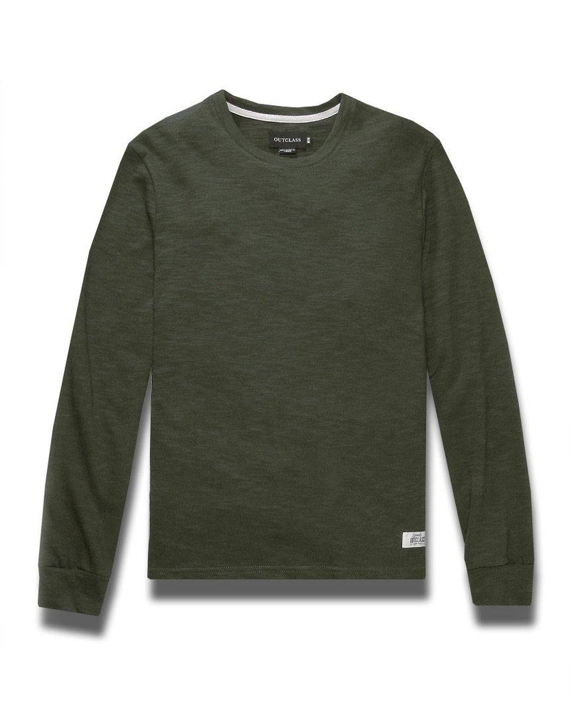 Olive Slub L/S T-Shirt data-zoom-image=