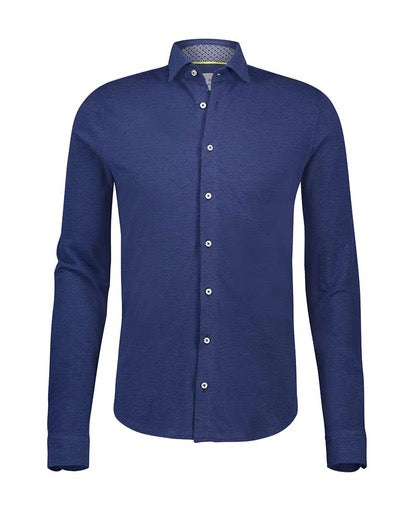 Mid Blue Pique Shirt data-zoom-image=
