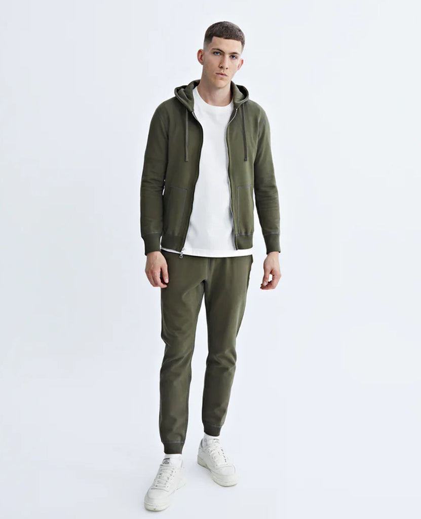 Midweight Terry Full Zip Hoodie Fir data-zoom-image=