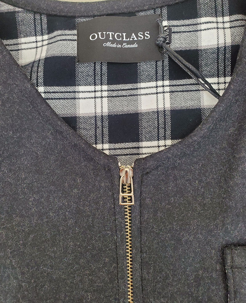Charcoal Wool Field Vest data-zoom-image=