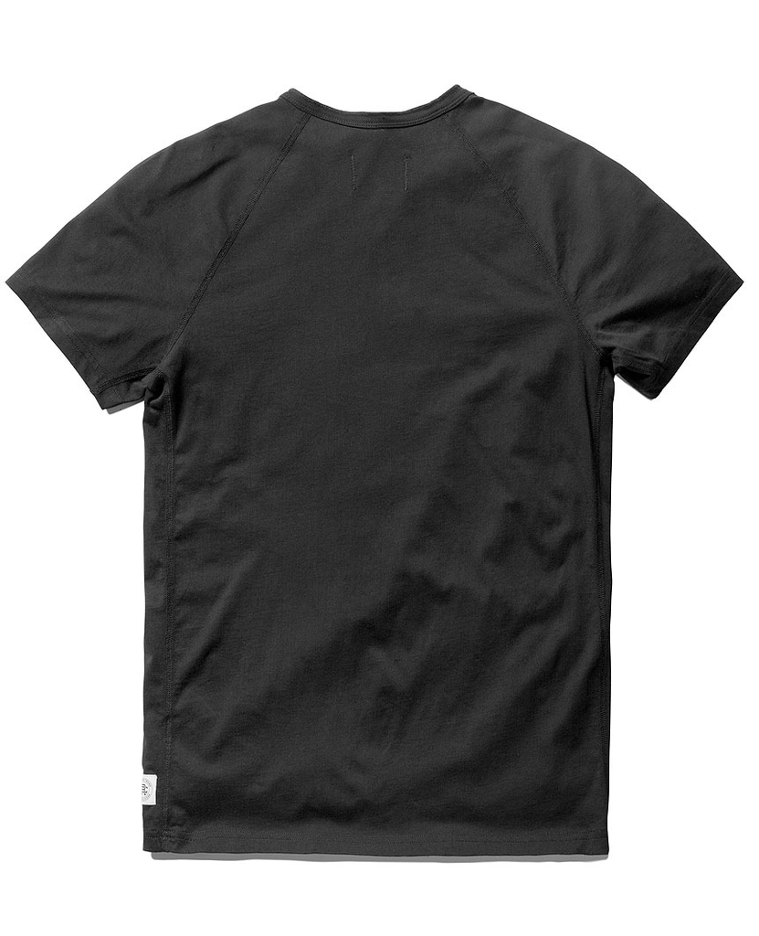 Henley Ringspun Jersey T-Shirt Black data-zoom-image=