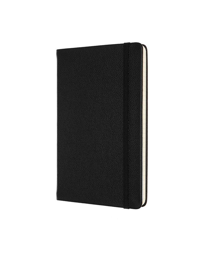Classic Leather Hard Cover Ruled Notebook Black data-zoom-image=