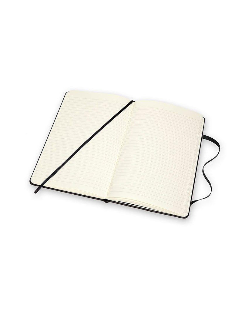 Classic Leather Hard Cover Ruled Notebook Black data-zoom-image=