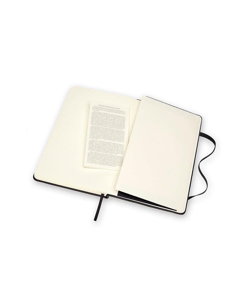 Classic Leather Hard Cover Ruled Notebook Black data-zoom-image=