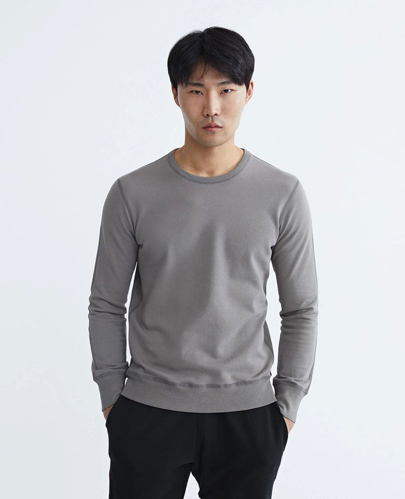 Lightweight Terry Crewneck Quarry data-zoom-image=