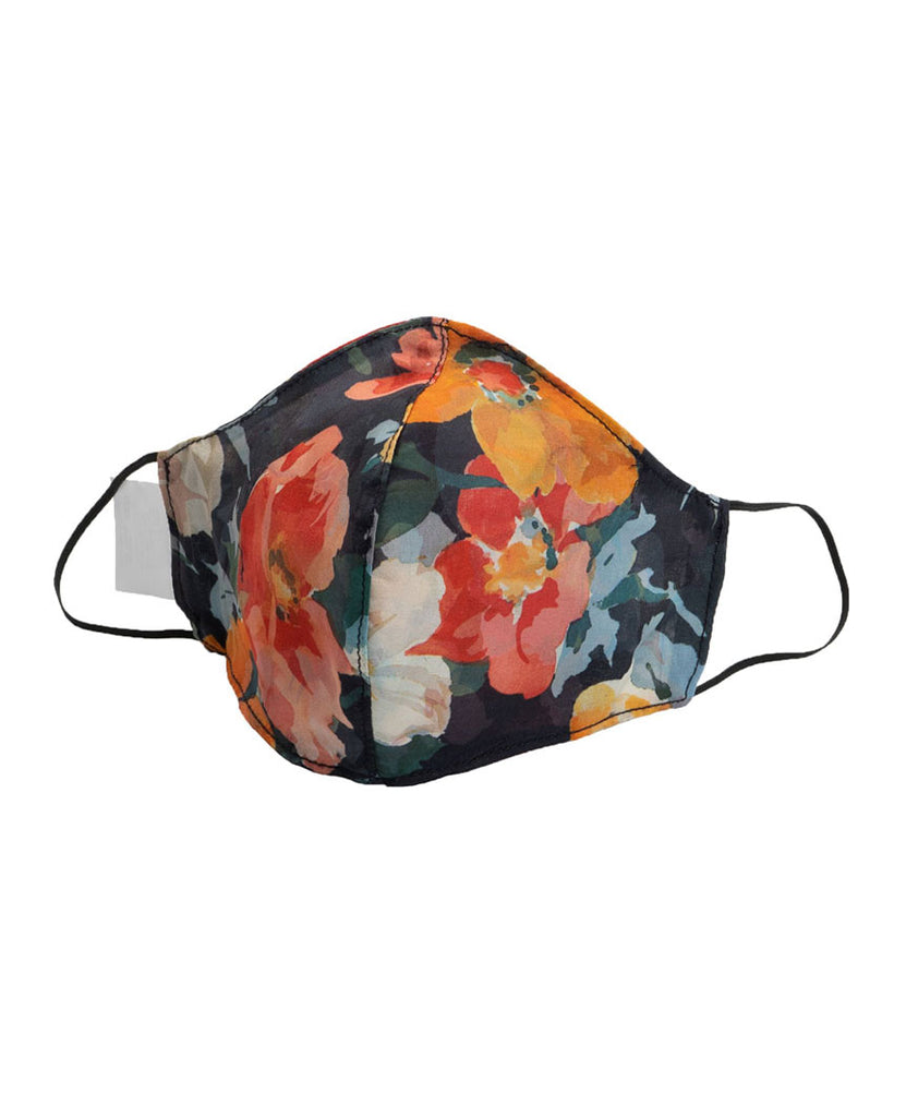 Protection Face Mask Flower Painting Orange data-zoom-image=