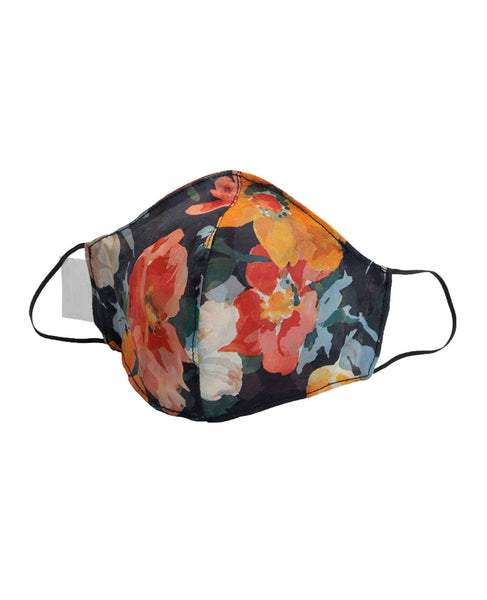 Protection Face Mask Flower Painting Orange