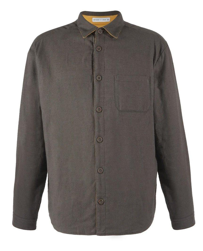 Flannel Jersey Reversible Graphite Mustard Jacket data-zoom-image=