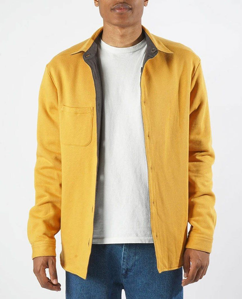 Flannel Jersey Reversible Graphite Mustard Jacket data-zoom-image=