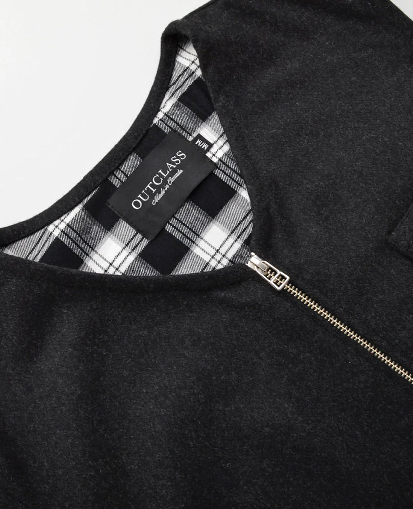Charcoal Wool Field Vest data-zoom-image=