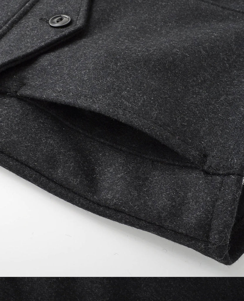 Charcoal Wool Field Vest data-zoom-image=