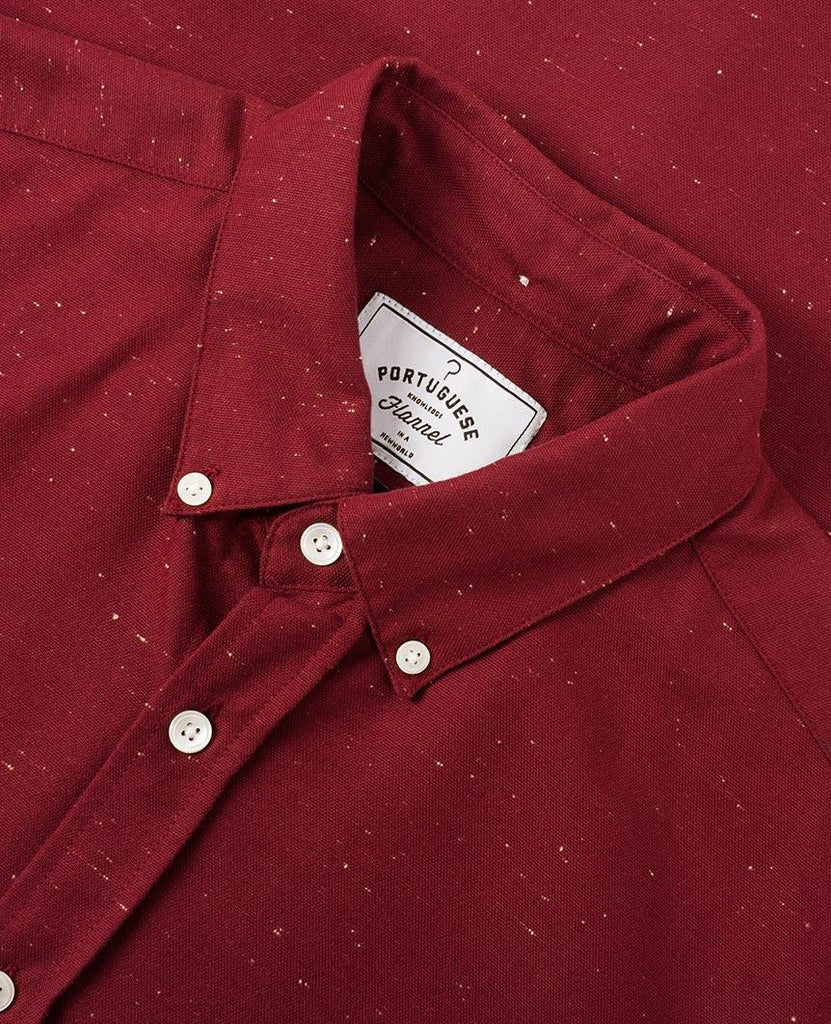 Blur Bordeaux Short Sleeve Buttondown Shirt data-zoom-image=