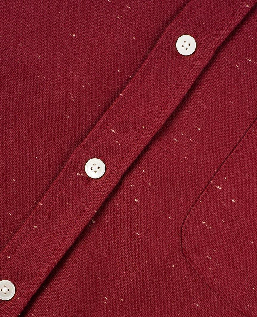 Blur Bordeaux Short Sleeve Buttondown Shirt data-zoom-image=