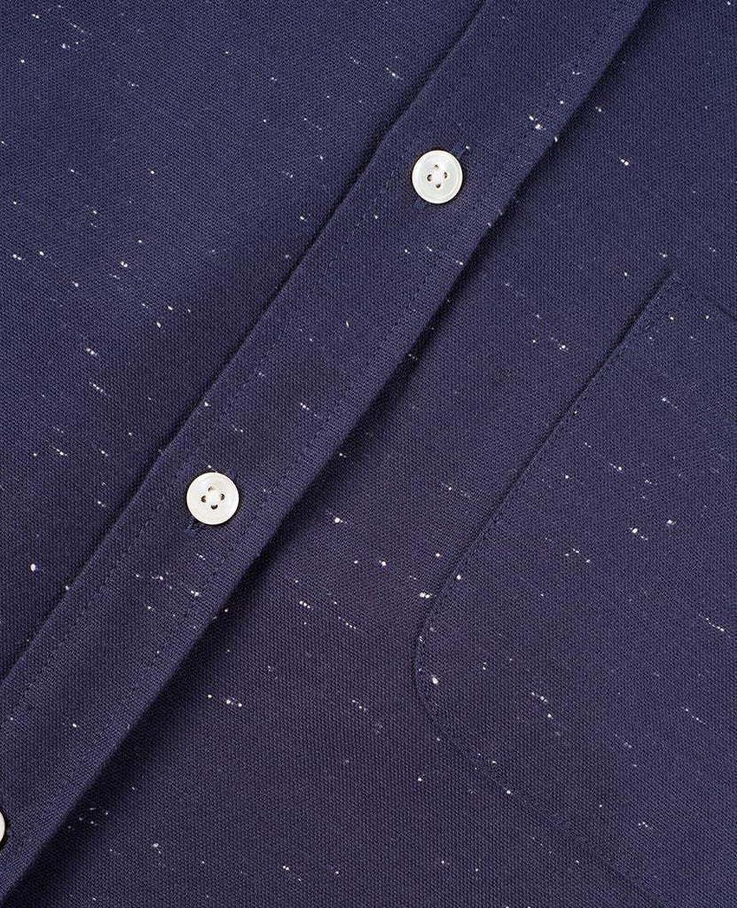 Blur Navy Short Sleeve Buttondown Shirt data-zoom-image=
