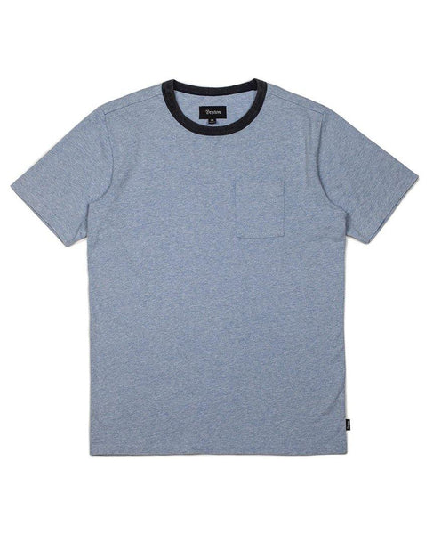 Cade S/S Knit - Heather Blue/Navy