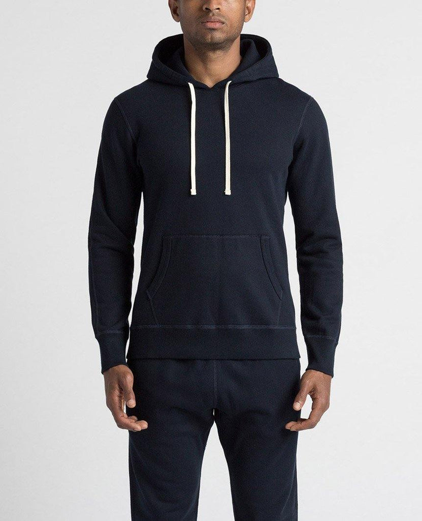 Pullover Hoodie Midweight Terry Navy data-zoom-image=