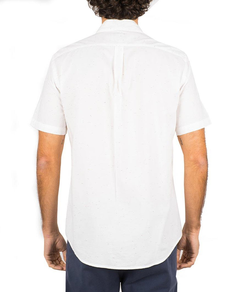 Ebano White Short Sleeve Buttondown Shirt data-zoom-image=