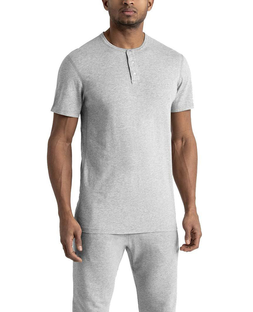 Henley Ringspun Jersey T-Shirt Heather Grey data-zoom-image=