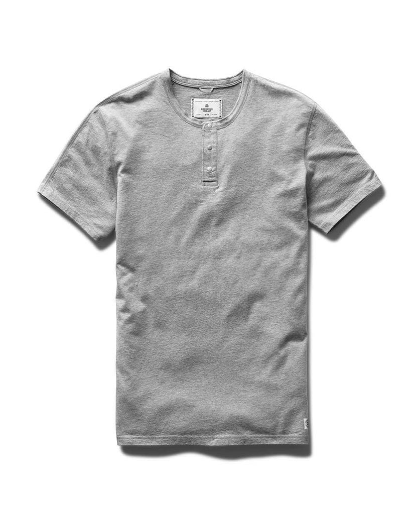 Henley Ringspun Jersey T-Shirt Heather Grey data-zoom-image=