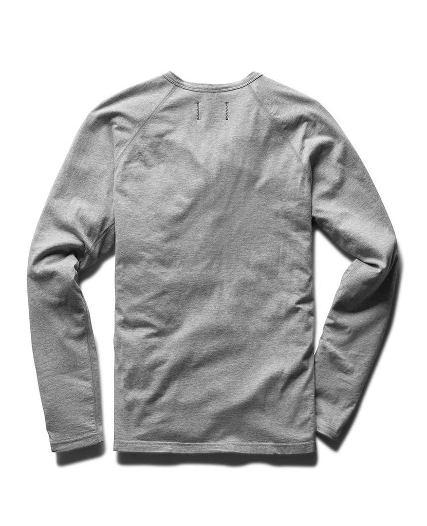 Long Sleeve Henley Ringspun Jersey Heather Grey data-zoom-image=