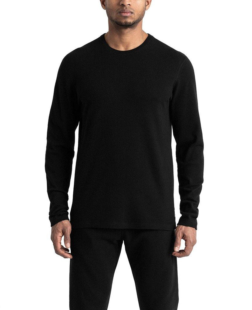 Brushed Interlock Long Sleeve Black data-zoom-image=