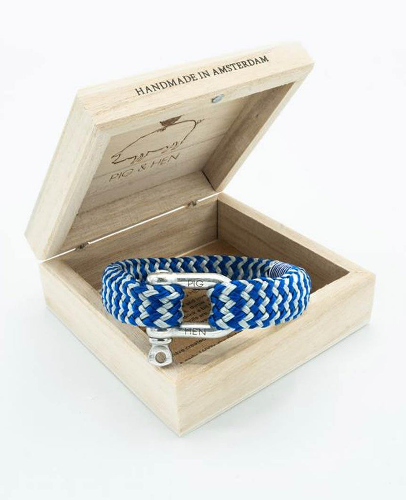 Gorgeous George 12mm Flat Rope Cobalt Light Gray Silver data-zoom-image=