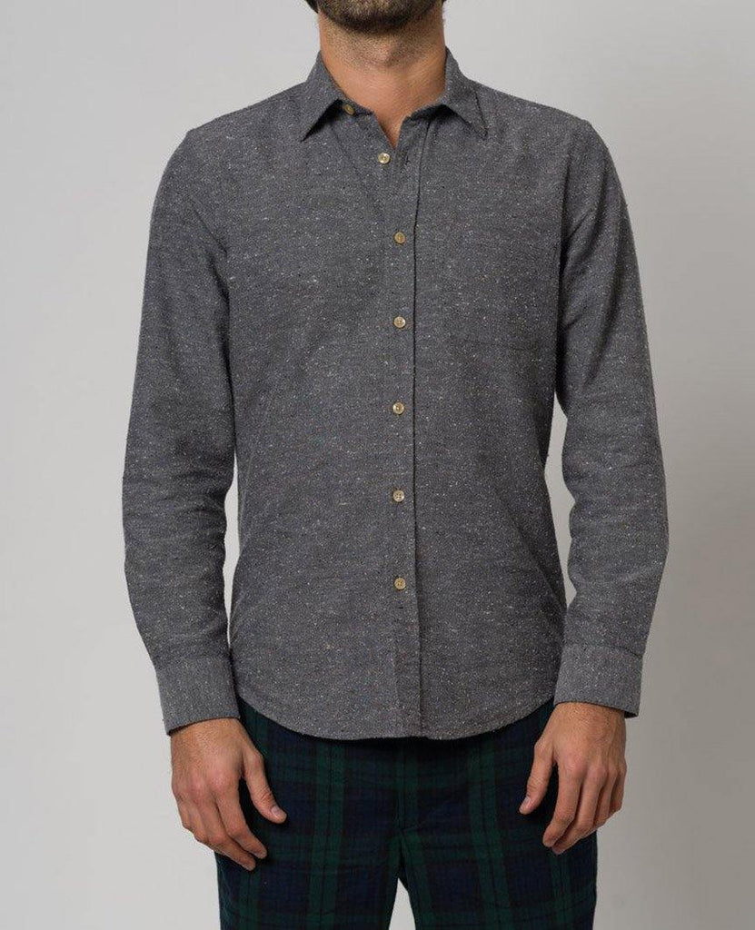 Gross Grey Long Sleeve Buttondown Shirt data-zoom-image=