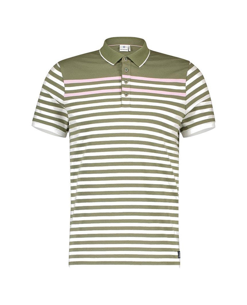 Stripe Polo Shirt Army data-zoom-image=