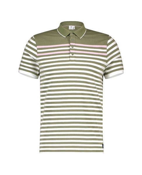 Stripe Polo Shirt Army