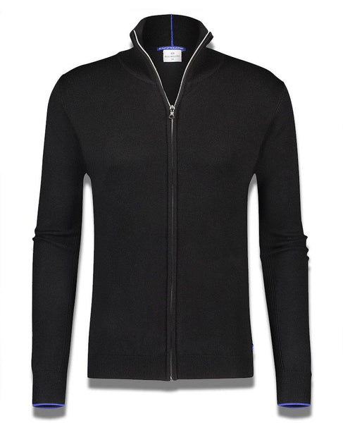 Luxe Zip Up Sweatshirt Black