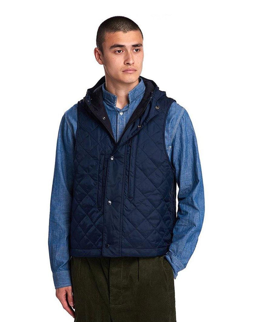 Barbour X Engineered Garments Field Vest Navy data-zoom-image=