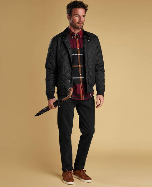 Barbour edderton quilted jacket navy online